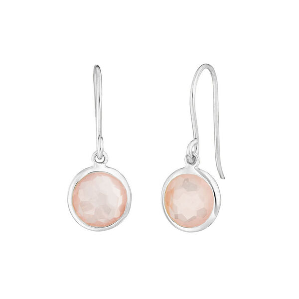 Ohrringe Rosenquarz, 14 Karat Weigold