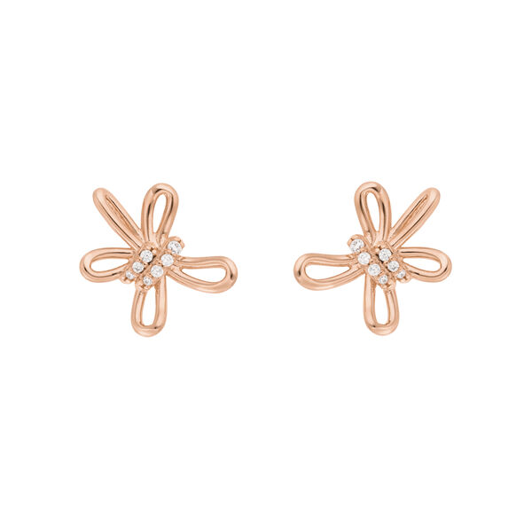 Ohrstecker Blossom, klein, 18 K Rosegold vergoldet