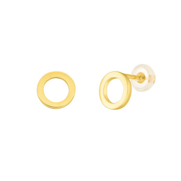 Ohrstecker Circle, 14 Karat Gelbgold