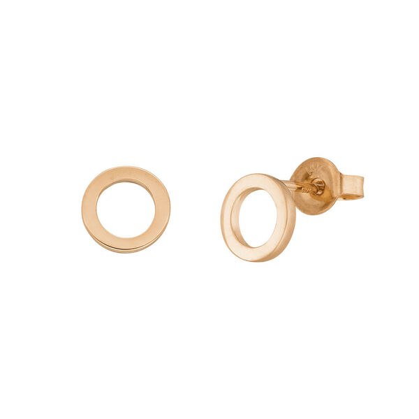 Ohrstecker Circle, 14 Karat Rosegold