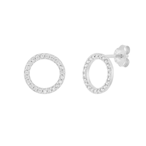 Ohrstecker Circle Of Life mit Zirkonia, 925 Sterlingsilber