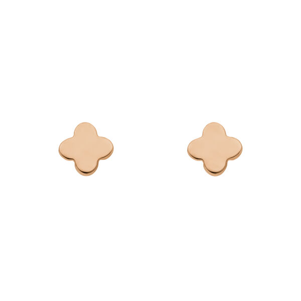 Ohrstecker MINI Clover, 14 Karat Rosegold