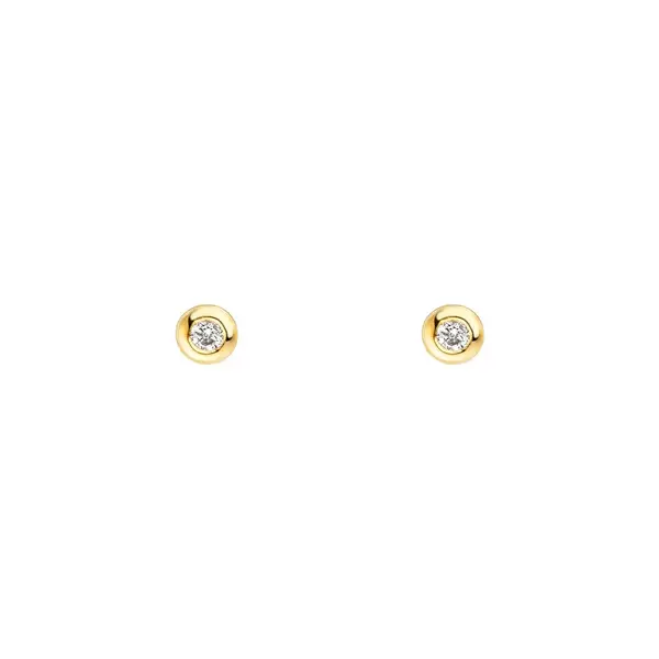 Leaf Jewelry Ohrstecker MINI Pure 18 K Gelbgold vergoldet, 18 K Gelbgold vergoldet