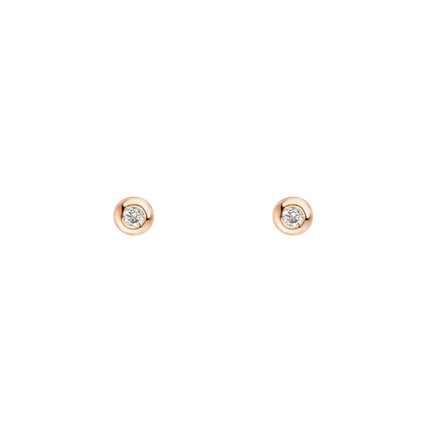 Ohrstecker MINI Pure 18 K Gelbgold vergoldet, 18 K Rosegold vergoldet