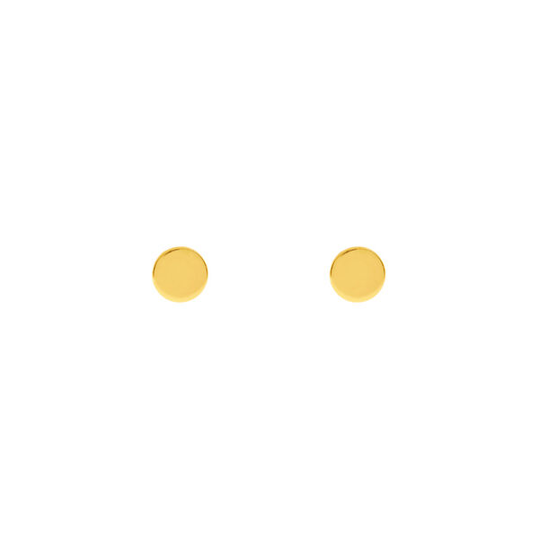Ohrstecker MINI, Rund, 18 K Gelbgold vergoldet