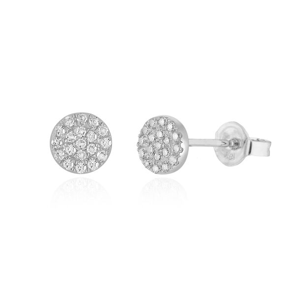 Ohrstecker Pav mit Diamanten, 18 Karat Weigold