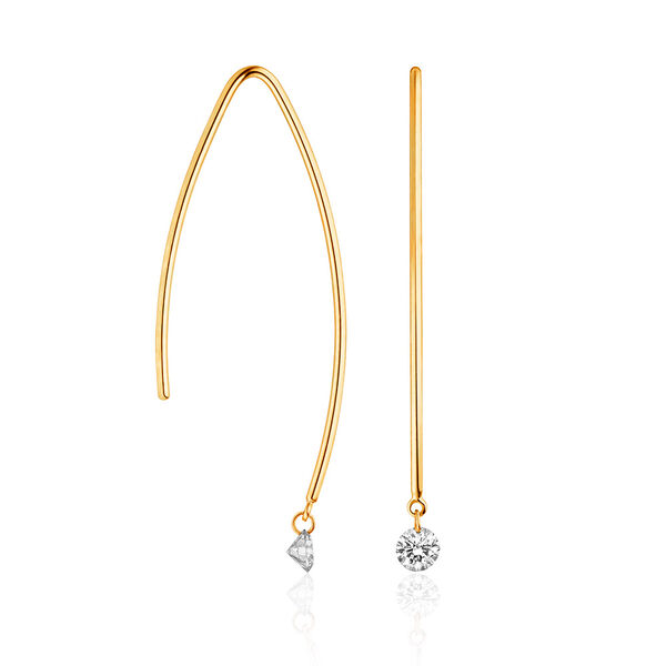 Creole Pure M Diamant, 18 Karat Gelbgold