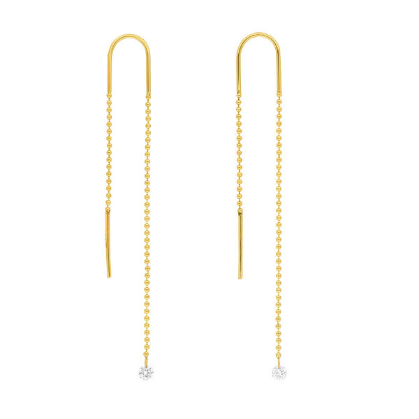 Ohrringe PURE Ball Chain, 14 Karat Gelbgold