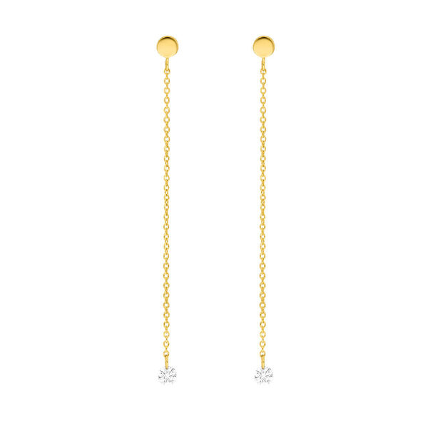 Ohrringe PURE Kette, 18 Karat Gelbgold