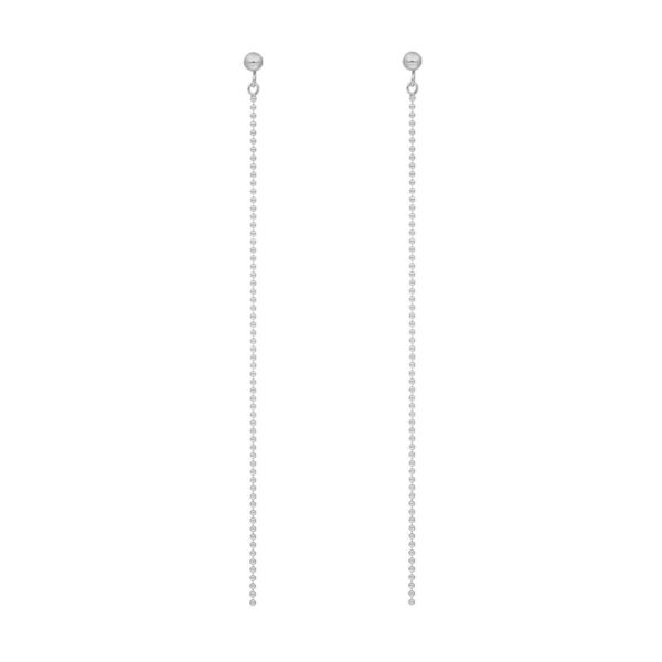 Ohrringe Ball Chain, 14 Karat Weigold