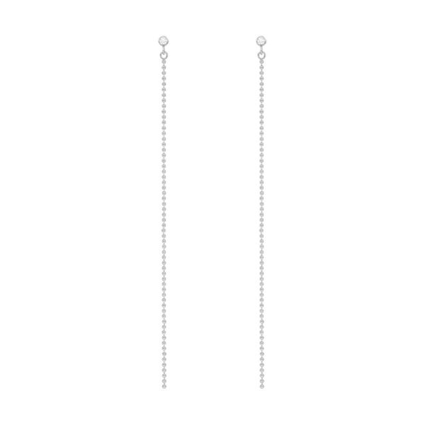 Ohrstecker MY FIRST DIAMOND, ball chain, 14 Karat Weigold