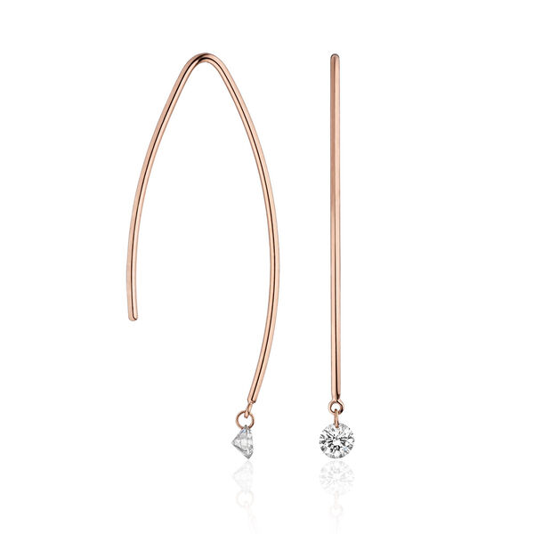 Creole Pure M Diamant 18 Karat Rosgold