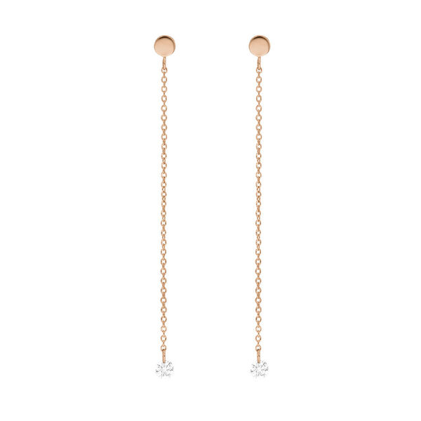 Ohrringe Pure Kette, 18 K  Rosegold