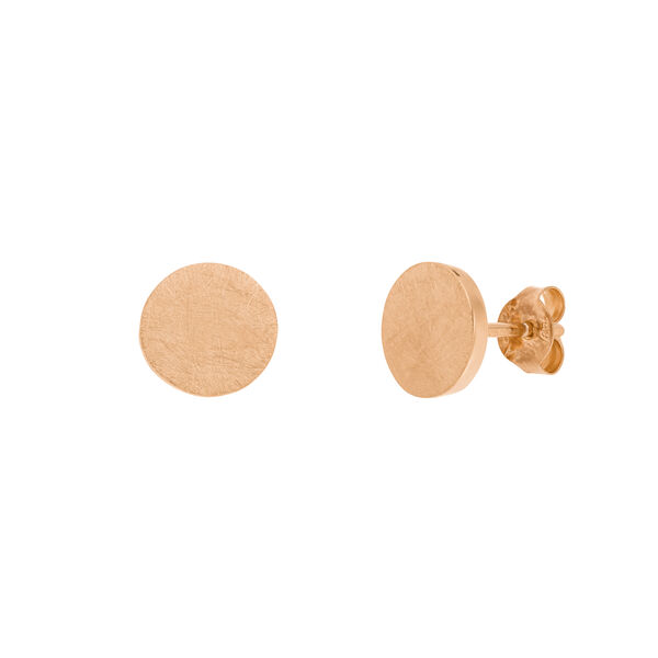 Ohrstecker Plttchen, klein, 18 K Rosegold vergoldet