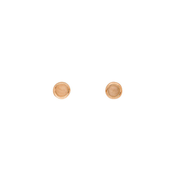 Ohrstecker Pure Peach Mondstein, 3mm, 18 K Rosegold vergoldet