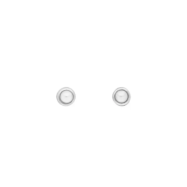 Leaf Jewelry Ohrstecker Pure Perle, 3mm, 925 Sterlingsilber