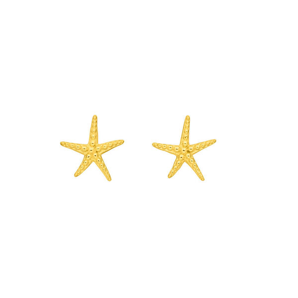 Ohrstecker Seestern, 18 K Gelbgold vergoldet