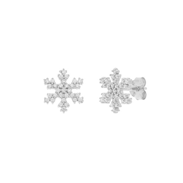 Ohrstecker Snowflake, 925 Sterlingsilber