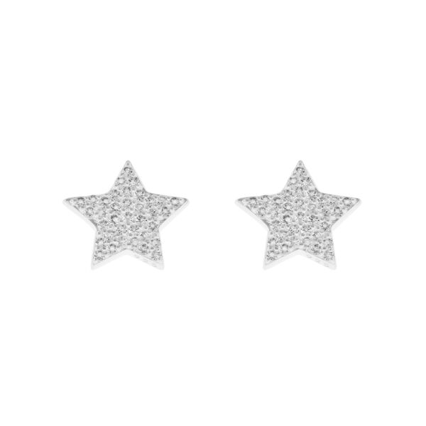Ohrstecker Stern mit Zirkonia, 925 Sterlingsilber