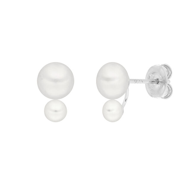 Ohrstecker Two Pearls, 925 Sterlingsilber