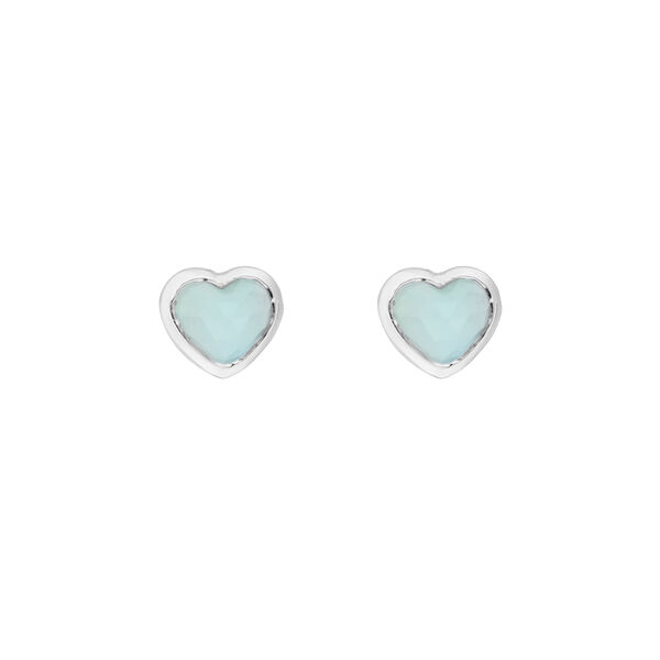 Ohrstecker VALENTINE, Aqua Chalzedon, 925 Sterlingsilber