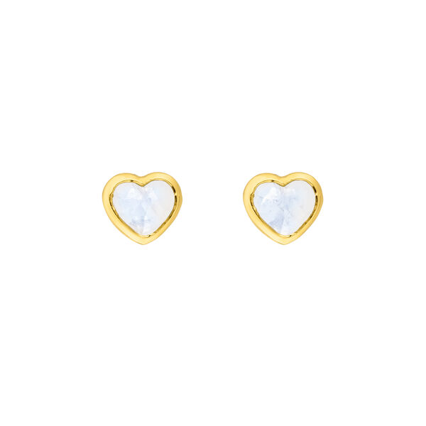 Ohrstecker VALENTINE, Mondstein, 18 Karat Gelbgold vergoldet