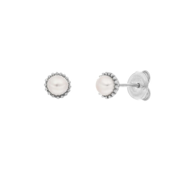 Ohrstecker mit Perle, 925 Sterlingsilber