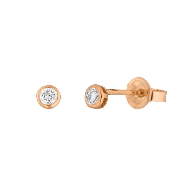 Ohrstecker my first diamond, 18 K Rosegold