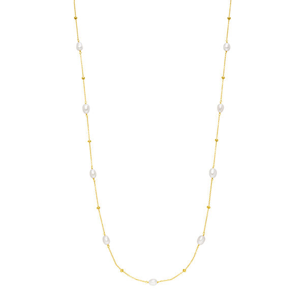 Halskette Perlen Basic, 18 Karat Gelbgold vergoldet Bild 2