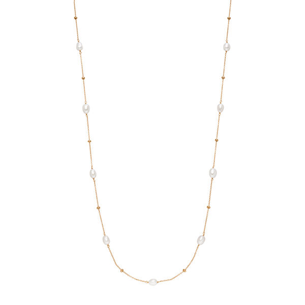 Halskette Perlen Basic, 18 K Rosegold vergoldet Bild 2