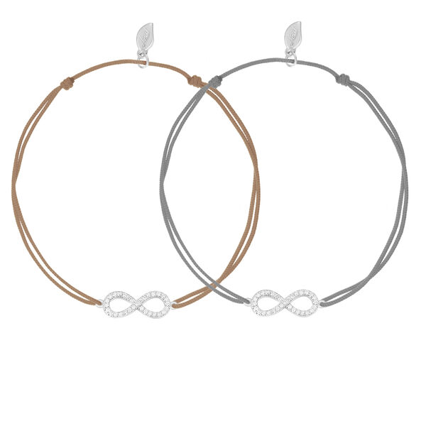 Armband Set mit Diamanten, INFINITY, 14 Karat Wei�gold Bild 3