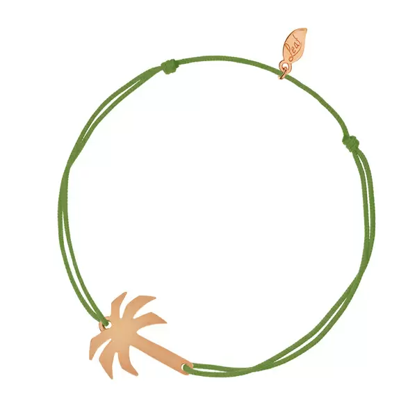 Leaf Jewelry Glücksbändchen Palme, Rosegold vergoldet
