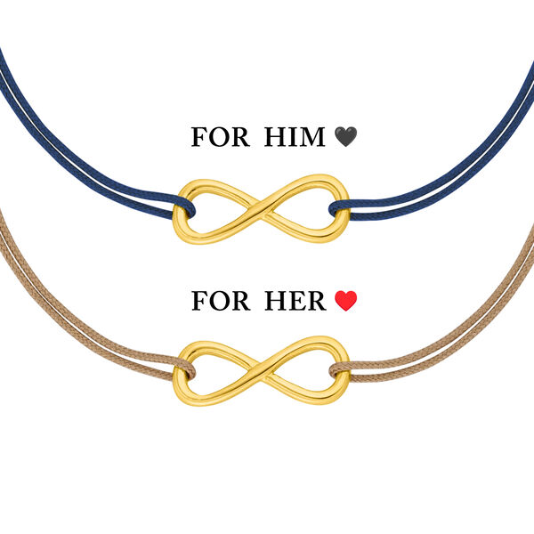 Partner Armbnder, INFINITY, 14 Karat Gelbgold