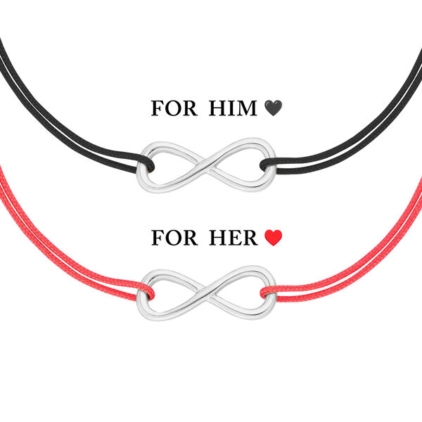 Partner Armbnder, INFINITY, 14 Karat Weigold