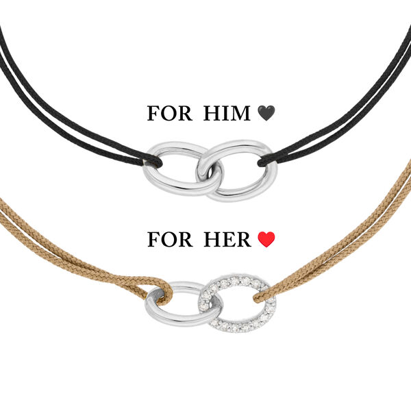 Partner Armband Set, ETERNAL TOUCH, 14 Karat Wei�gold