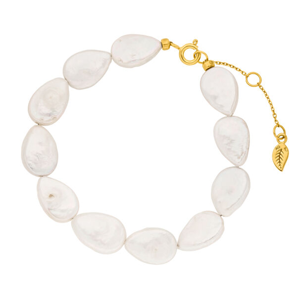 Perlenarmband VALENTINE PEARLS, 18 Karat Gelbgold vergoldet