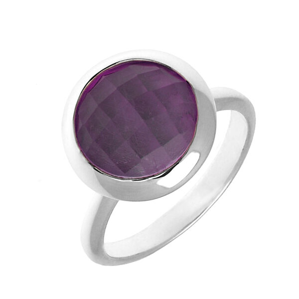Ring Amethyst, 925 Sterlingsilber, Gr.50