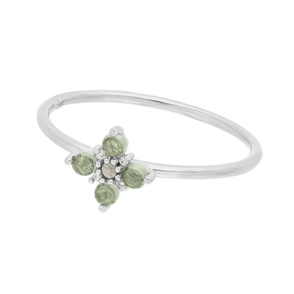 Ring BLOOM, Labradorit/Aventurin, 925 Sterlingsilber