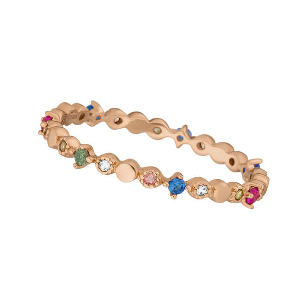 Ring CANDY LINE, 18 K Rosegold vergoldet, Gr.56