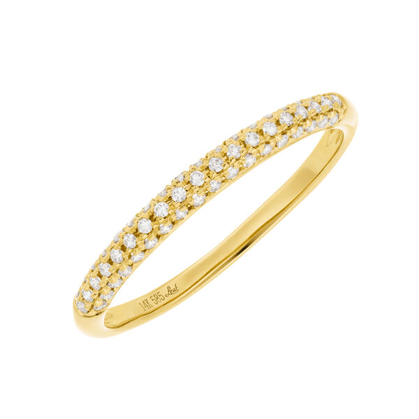 Ring DAZZLE mit Diamanten, 14 Karat Gelbgold
