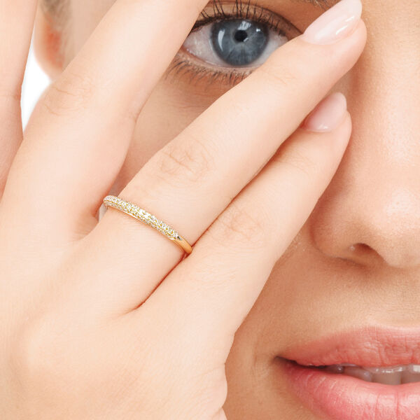 Ring DAZZLE mit Diamanten, 14 Karat Gelbgold Bild 3