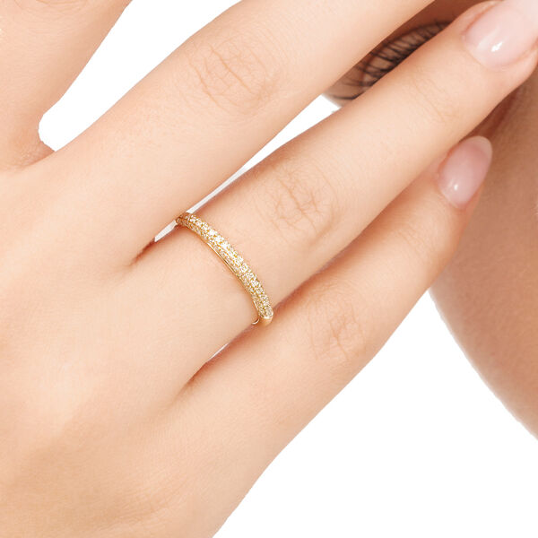 Ring DAZZLE mit Diamanten, 14 Karat Gelbgold Bild 2