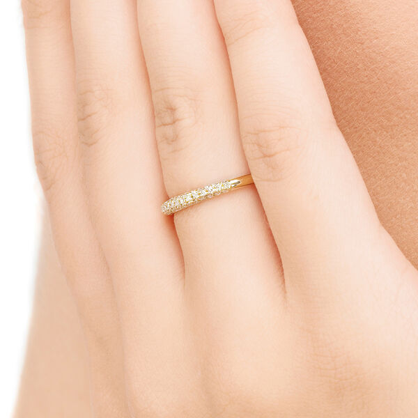 Ring DAZZLE mit Diamanten, 14 Karat Gelbgold Bild 4