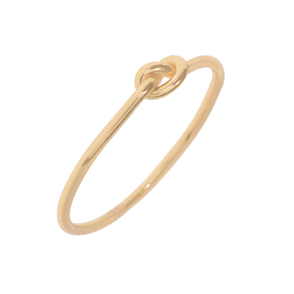 Ring Knoten, 18 K Rosegold vergoldet, Gre 54
