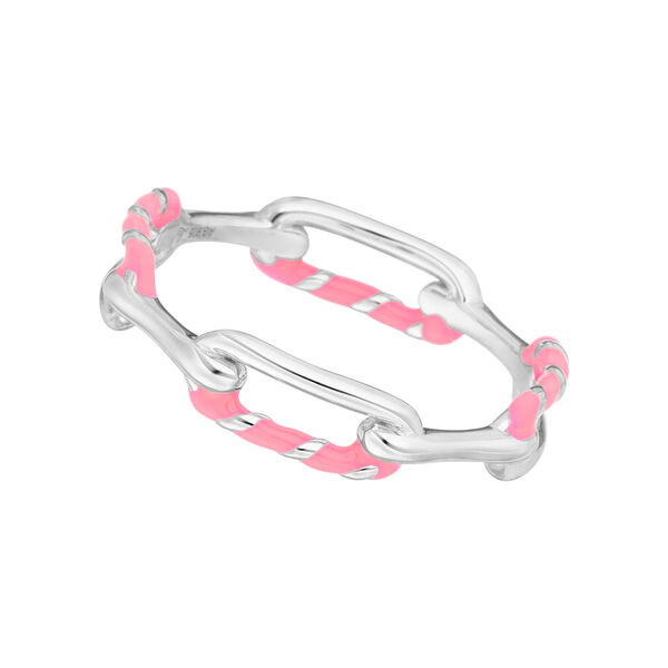 Ring Neon Twist, 925 Sterlingsilber, pink, Gr.54