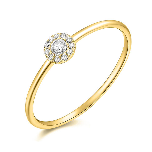 Ring Pav II, 18 Karat Gelbgold