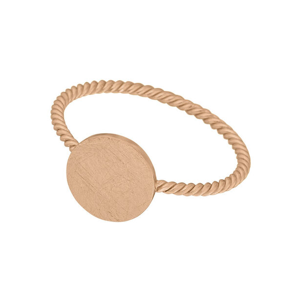 Ring Plttchen, Rosegold vergldet, Gre 52