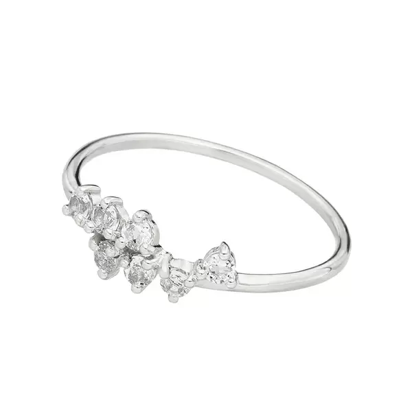 Leaf Jewelry Ring Sweet Gems Bergkristall, 925 Sterlingsilber, Gr.54