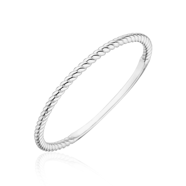 Leaf Jewelry Ring Twist, 18 K Weißgold