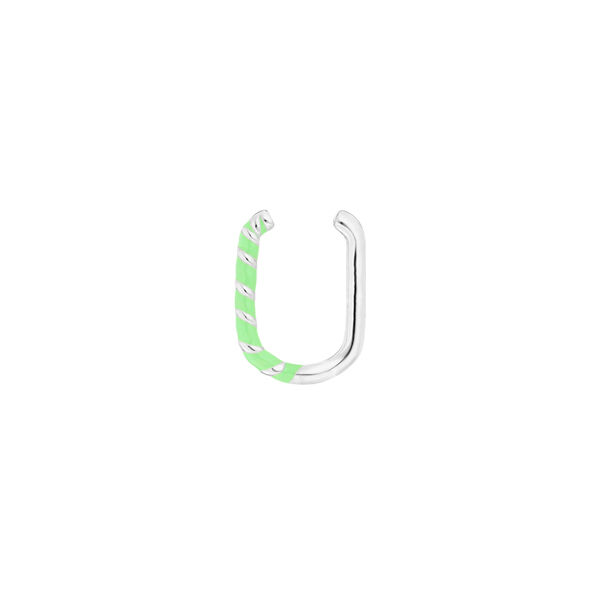 Silber Earcuff, Neon Twist